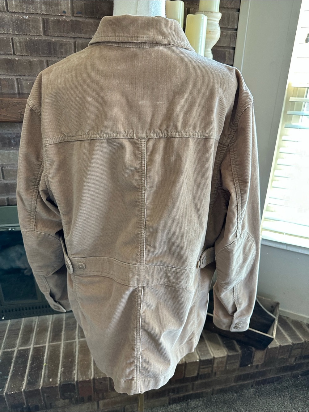 L.L.Bean Tan Fine Corduroy Safari Field Chore Barn Jacket Coat Size XL - Picture 3 of 4